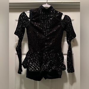 Weissman Black Sequin Dance Costume
